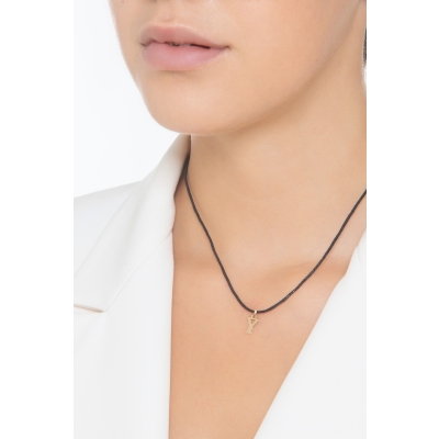Pendant with initial letter Y in uppercase in 18k yellow gold