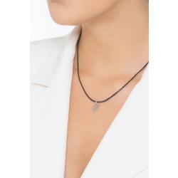 Pendant with initial letter X in italic in 18k white gold 2