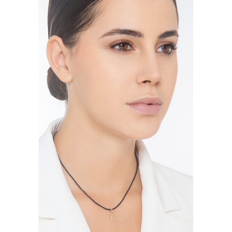 Pendant with initial letter A in italic in 18k yellow gold