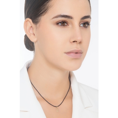 Pendant with initial letter A in italic in 18k yellow gold