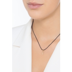 Pendant with initial letter E in italic in 18k yellow gold 2