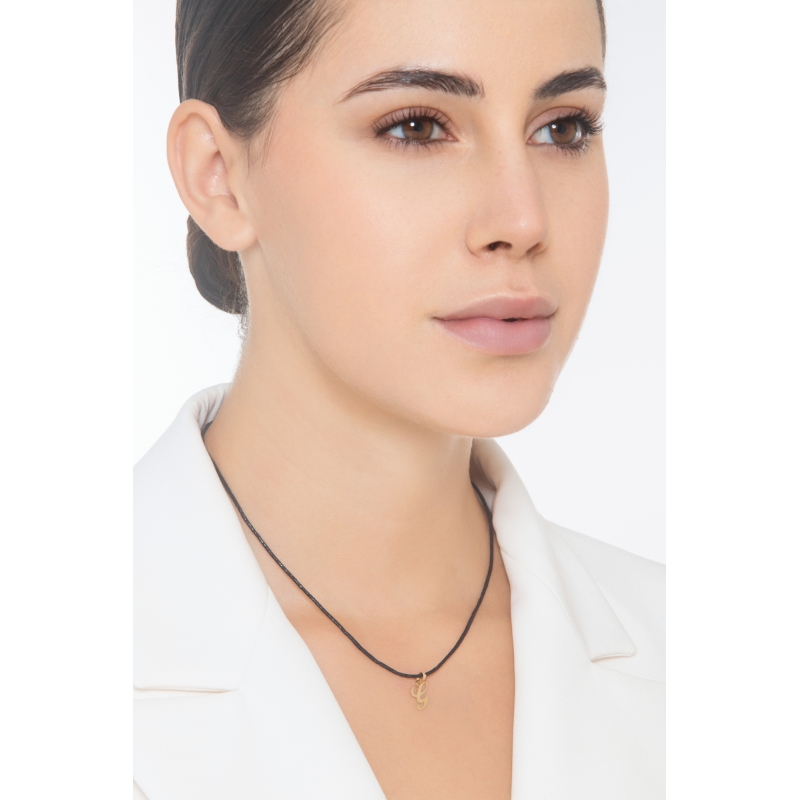 Pendant with initial letter G in italic in 18k yellow gold