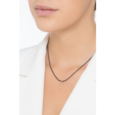 Pendant with initial letter Z in italic in 18k yellow gold