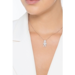 750 white gold necklace with child pendant 2