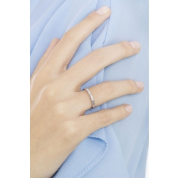 White gold 18k 7 diamond half eternity ring 0,10 ct 2