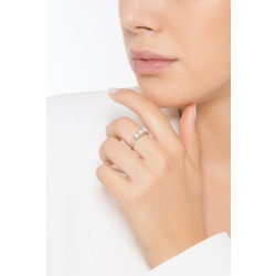 Trilogy Ring 18k White Gold with Diamonds 0,75 ct 2