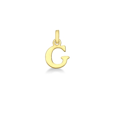 Pendant with initial letter G in uppercase in 18k yellow gold