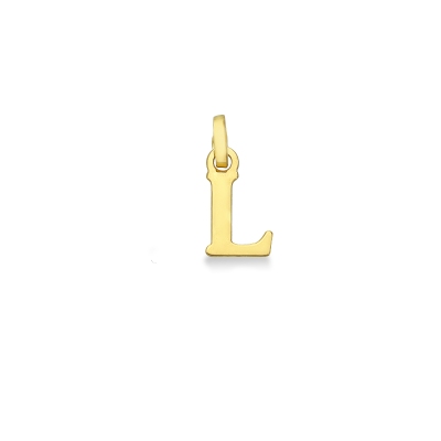 Pendant with initial letter L in uppercase in 18k yellow gold