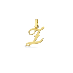 Pendant with initial letter Z in italic in 18k yellow gold