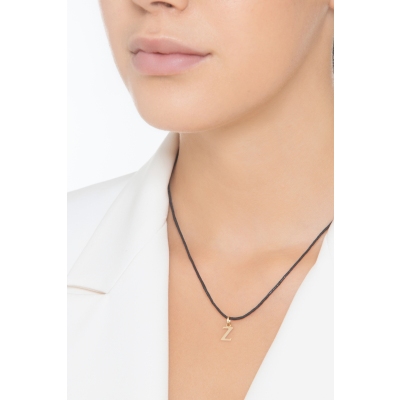 Pendant with initial letter Z in uppercase in 18k yellow gold