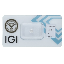 IGI Certified Diamond CT 0.40 G VVS 1
