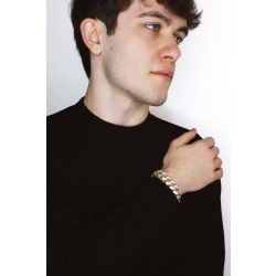 Zircons men iced out chain in yellow gold 18k 2