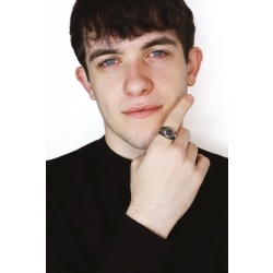 750 yellow gold black zircons ring 2