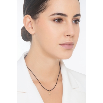 Pendant with initial letter U in italic in 18k yellow gold