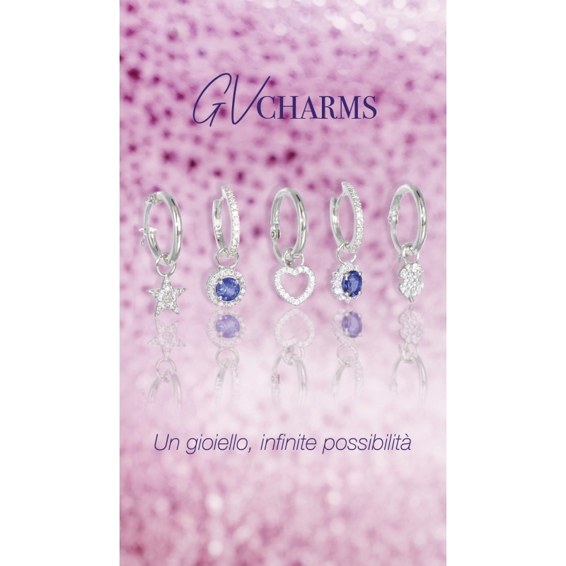 Single hoop earring in white gold 750 Single hoop earring in white gold 750