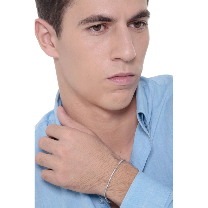 Diamonds tennis bracelet in white gold 18k