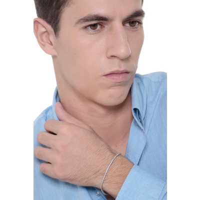 Diamonds tennis bracelet in white gold 18k