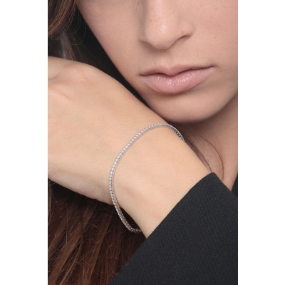 Diamonds tennis bracelet in white gold 18k