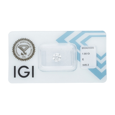 IGI Certified diamond CT 1,00 E VVS2
