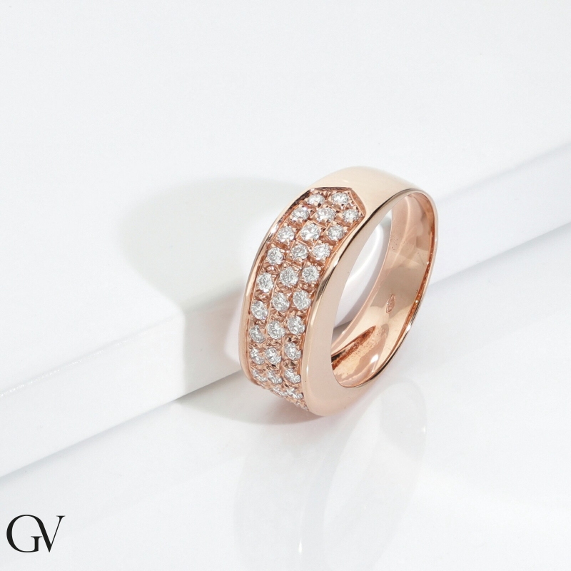 Rose gold 18k ring with diamonds Rose gold 18k ring with diamonds