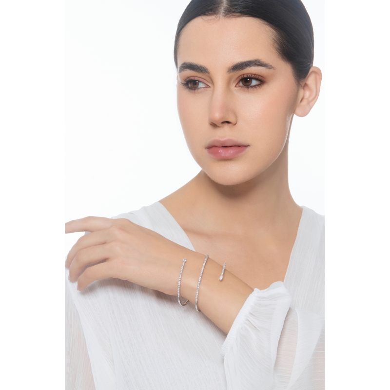 Spring diamonds bracelet in white gold 18k Spring diamonds bracelet in white gold 18k