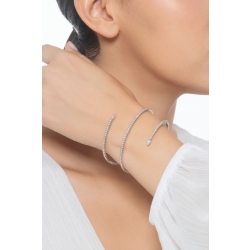 Spring diamonds bracelet in white gold 18k 2