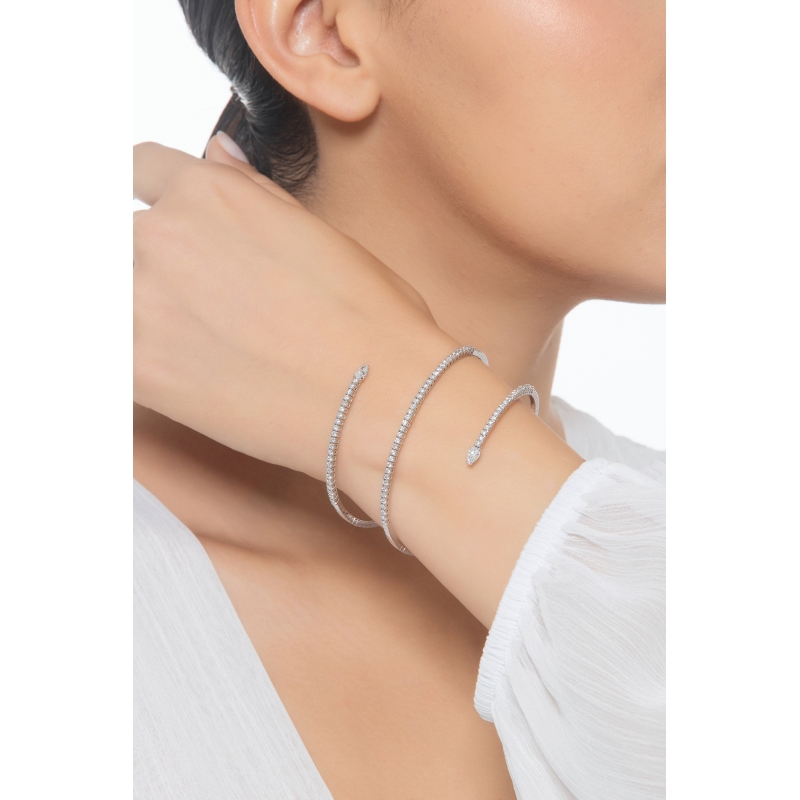 Spring diamonds bracelet in white gold 18k Spring diamonds bracelet in white gold 18k