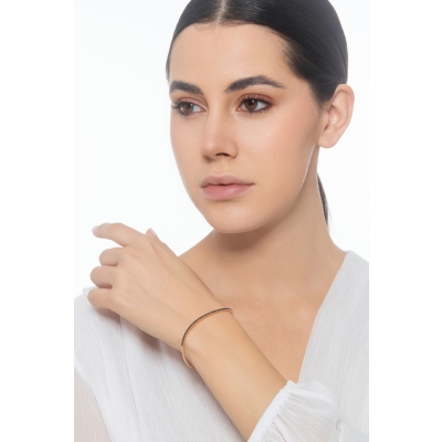 Black diamonds bracelet in rose gold 18k