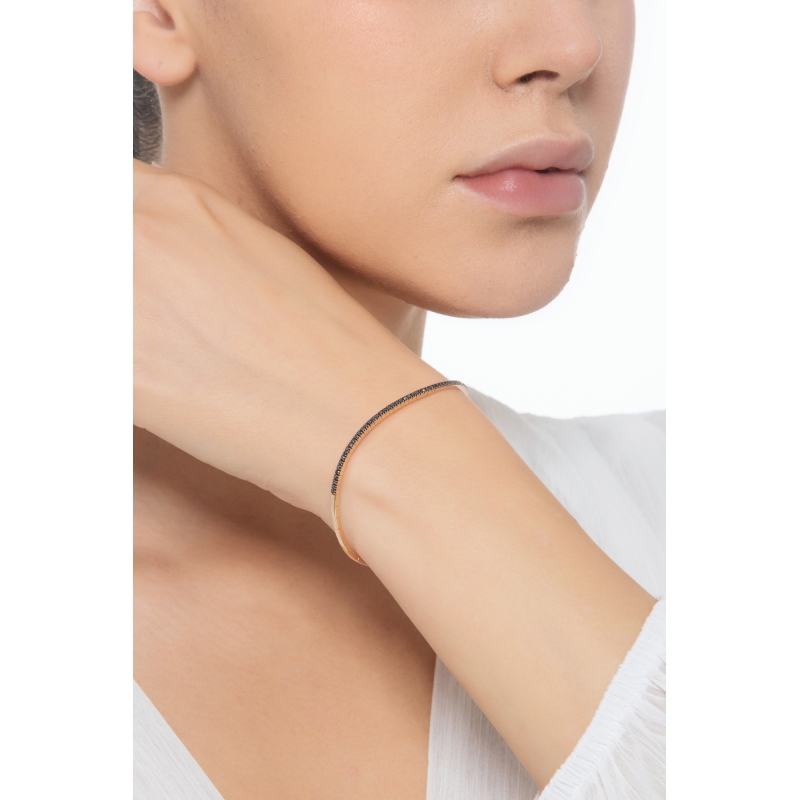 Black diamonds bracelet in rose gold 18k Black diamonds bracelet in rose gold 18k