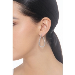 18k white gold drop earrings diamonds 2