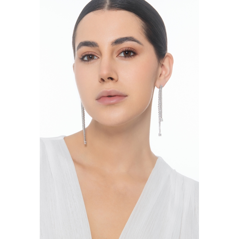 750 white gold drop earrings with diamonds 750 white gold drop earrings with diamonds