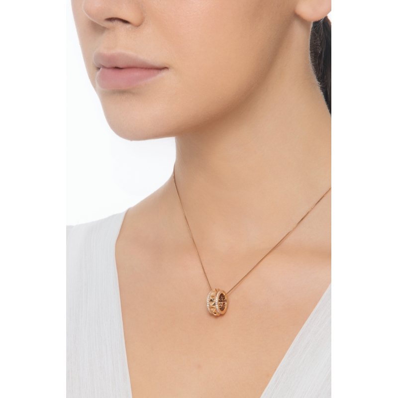 Studs and diamonds rose gold 18k necklace Studs and diamonds rose gold 18k necklace