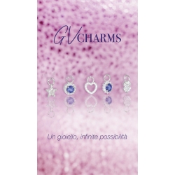 Halo charm with blue sapphire and diamonds 2