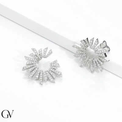 Design hoop earrings with diamonds