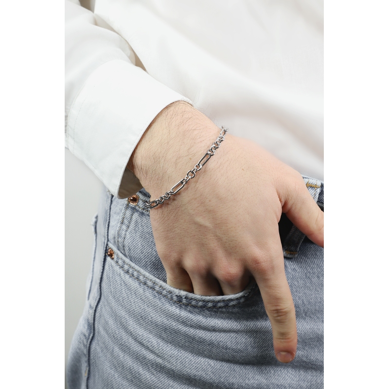 750 white gold chain bracelet