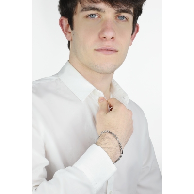 750 white gold chain bracelet