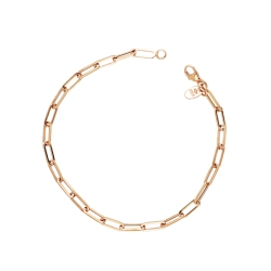 18k rose gold chain bracelet