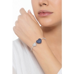 18k white gold bracelet with hearts in blue sapphires and diamonds 2