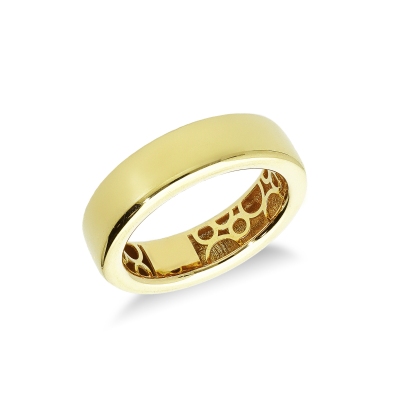 750 yellow gold band ring