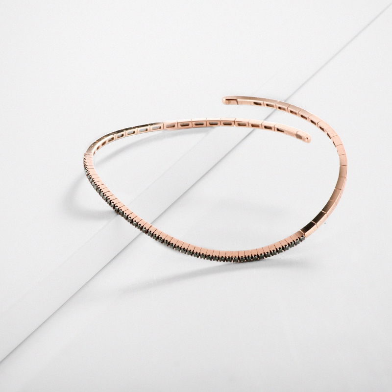Black diamonds bracelet in rose gold 18k Black diamonds bracelet in rose gold 18k