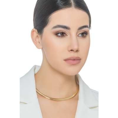 18k yellow gold choker necklace
