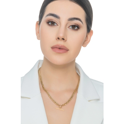 750 yellow gold iced out necklace