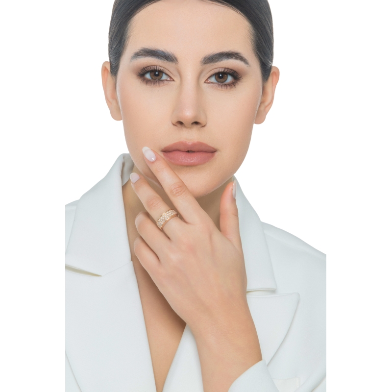 Rose gold 18k ring with diamonds Rose gold 18k ring with diamonds