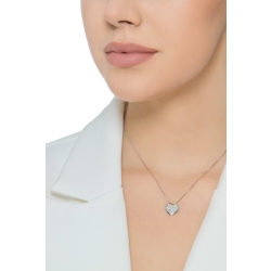 18k white gold pendant with diamonds pavé heart  2