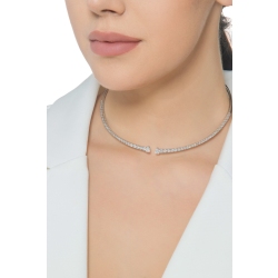 Chocker neckace in white gold 750 with diamonds 2