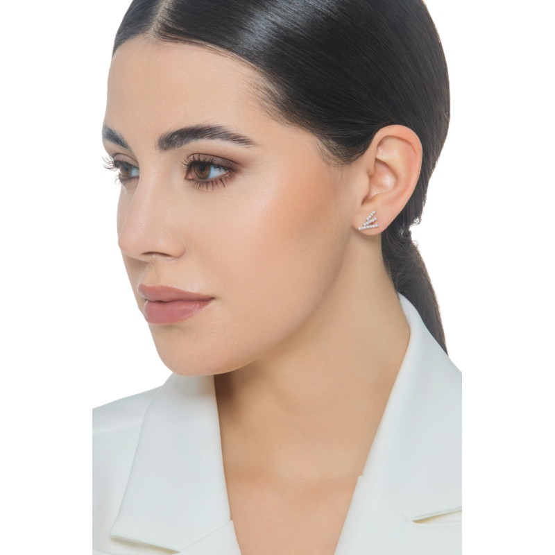 Diamond earrings in white gold 18k Diamond earrings in white gold 18k