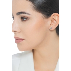 Diamond earrings in white gold 18k 2