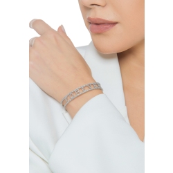 18k white gold rigid bracelet with letters FOREVER in diamonds 2