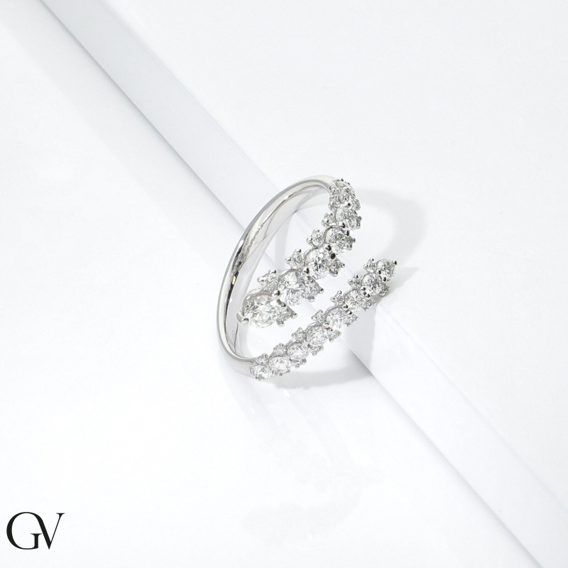 TOI et MOI ring in white gold 18k with diamonds TOI et MOI ring in white gold 18k with diamonds