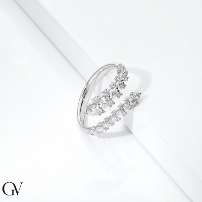 TOI et MOI ring in white gold 18k with diamonds